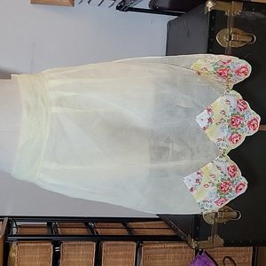 GRANDMAS Sheer Patchwork Detail Apron